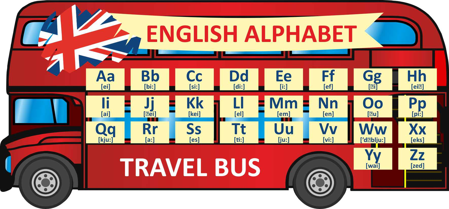 English alphabet Travel bus в деревне Новое Девяткино